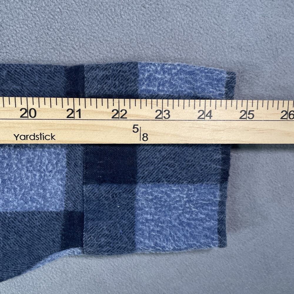 Dickies Plaid Flannel Shirt Blue Long Sleeve Snap Closure Men’s Size Large - Picture 7 of 8